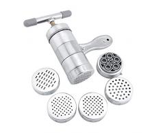 Machine de moule à nouilles, machine à pâtes manuelle en acier inoxydable non toxique en acier inoxydable de qualité alimentaire Biuzi, presseur de nouilles anti-rouille et résistant à la corrosion av