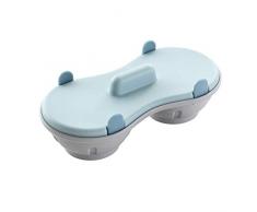 Reuvv Four à Micro-Ondes Pocheuse Oeuf de Cuisine Bisphénol A Double Coupe Double Trou Grande CapacitéŒuf de Cuisine Ultime Séries Œuf Paille Tasse Cuiseur Vapeur Micro Onde Gadget de Cuisine - Bleu