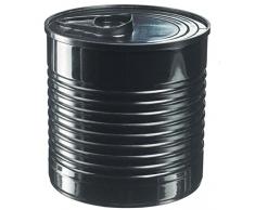 25 mini verrines platisques - Boîte de conserve NOIRE