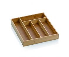 Kela 12011 Range Couverts en Bambou, 5 Compartiments, 30x34x5 cm, Kalma