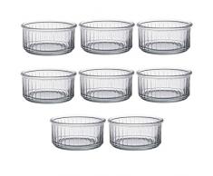 DURALEX Ramequins Ovenchef en Verre - pour crèmes brûlées/Desserts - 10 cm - Lot de 8