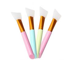 4 PCS Pinceau Masque Visage, Brosse Cosmétique de Masque Silicone Pinceau Beauté Outil pour dApplication Facial Boue
