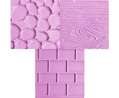 Tapis Moules Silicone A Motif En Relief Texturé- Effet Bois, Mur En Briques, Pavé- Pour Décoration De Gâteau, Fondant, Glaçage par Kurtzy TM