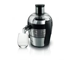 Philips HR1836/00 Centrifugeuse noire 500W, Quickclean nettoyage 1mn, cheminée XL, tamis inversé electro poli, jusqu à 1,5L de jus en 1 extraction