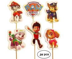 WIKI Fiesta : Puppies Pics à Cupcake, Pics à Muffin, Pics à Cocktail, Decoration Gâteau Anniversaire Toppers (Paquet de 24)