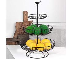 Funihut Assiettes À Fruits Corbeilles À Fruits Porte-Fruits Multifonction Double Couche Créative Ménage Trois Étages