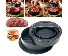 Frmact Presse à Hamburger 3 en 1 Burger Press Moule à Hamburger Anti-adhésif Presse a Steak Hache et Hamburger pour Burgers Hamburgers Boulettes de Viande Griller au Barbecue 12,5cm