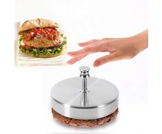 Zerodis Presse à Burger Steak Haché Burger en Acier Inoxydable, Moule à Barbecue Party Antiadhésif Hamburger Maker Idéal pour BBQ, Meilleure Ustensile de Cuisine