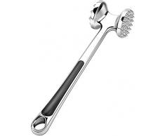 Attendrisseur à viande, double face, maillet à viande, marteau à viande, marteau à viande, outil robuste et ponceuse à poulet, noir