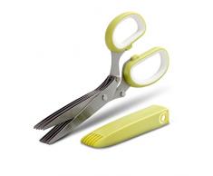 ORBLUE Ciseaux pour herbes à 5 lames (étui inclus)