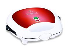 Moulinex SW6125 Appareil à croque-monsieur/gaufres 3 en 1 (Rouge)