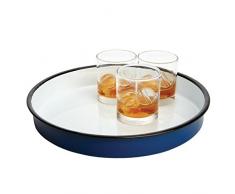 Olympia Gm240 émail Plateau de service, rond, 320 mm D X45 mm H, Blanc