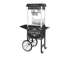 Royal Catering Machine À Pop Corn Professionnelle Appareil Popcorn Pop-Corn Professionnel Avec Chariot RCPW.16.2 (1600W, 5kg/h / 16l/h, Marmite ø 18,5 cm (haut), Revêtement Téflon, Utilisation Mobile)