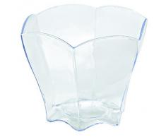Lot de 24 verrines mises en bouche plastique corolle 6.5 cl