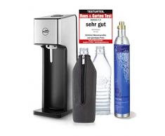 mySodapop Sharon Up Machine à eau en verre avec 2 carafes en verre et cylindre de CO2 l Soda pour leau de vaporisation L