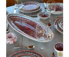 Plat ovale Bakir rouge - L 40 cm