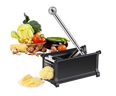 Laxus Coupe-frites professionnel en acier inoxydable avec lames de 1,3 cm pour un usage domestique et commercial