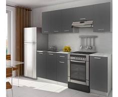 tendencio Cuisine complète 2m20 Lamina Grise foncée Pas Chere