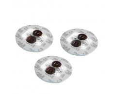 Lot de 3 dessous de verre avec 4 mini LED blanches - à coller sous une bouteille/un verre
