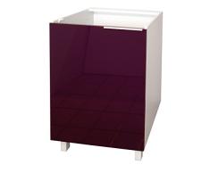 Berlioz Creations CP6BA Meuble Bas de Cuisine avec 1 Porte Aubergine Haute Brillance 60 cm