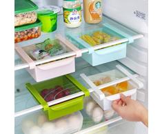 Bluelover Frigo de cuisine en plastique Réfrigérateur Congélateur Holder Support de rangement étagère de cuisine Organisation Bleu