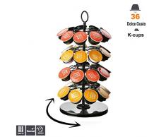 Porte Capsules Dolce Gusto Rotatif Distributeur Présentoir - Pour 60 Pièces K-cups-Support Capsules Rangement Design Original Solution Économie despace YGJT(Dolce Gusto - 36 Pieces)