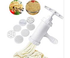 Machine à pâtes manuelle à nouilles - Presse-légumes - 9 moules à presser pour faire des spaghetti fettuccine