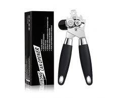 Adornlife ouvre-boîtes manuel Intégré ouvre-boîtes Heavy Duty inoxydable Peut Ouvre-boîte Noir