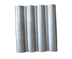 Quatre Groove Français Boîte à pain, antiadhésif perforé à baguette Poêle French Italian Boîte à pain Wave Moule à Cake Bake Tableau Subway Moule Moules Panier plateau