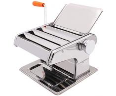 Holzsammlung Nouilles Machine de Presse en Acier Inoxydable, 4 en 1 Machine à Pâtes Manuelle de Cuisine - Prépare de Parfaites Spaghetti, Lasagnes, Tagliatelles ou Fettuccine #6