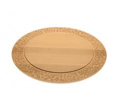 Alessi Mw23 Dressed in Wood Plateau Ã Fromages en Bois de HÃªtre avec DÃ©coration en Relief