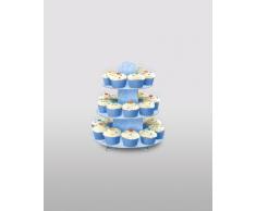 Unique Party - Présentoir à gâteaux bleu en carton
