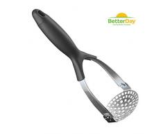 BetterDay® Presse-Purée Manuel Professionnel Robuste SATISFAIT OU REMBOURSÉ Presse-Légumes Acier Inoxydable Presse Purée Pliable Ecrase Pomme de Terre 3 Recettes SECRÈTES DE PURÉE OFFERTES