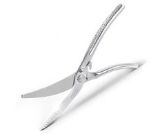 Newness Ciseaux de Cuisine, Ciseaux à Volaille Cisailles Cuisine, Acier Inoxydable Ciseaux Multi-usages avec Fonction Décailles de Poisson Raclantes, Ciseaux pour Volaille, Poisson, Viande, Légumes