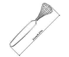 CRIVERS Fouet de fil de bobine de cuisine d'acier inoxydable mini pour mélanger, fouetter, battre et remuer (5pc, bobine de fouet)