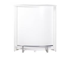 Simmob VISIO096BL RIDEAU BLANC MEUBLE BAR COMPTOIR BLANC 44,9 x 96,7 x 104,8 cm