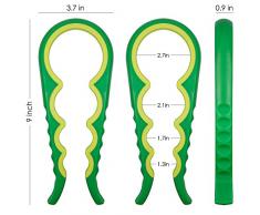 Lot de 3 Ouvre-bocal, Aifuda Grip en caoutchouc antidérapant Bouteille Peut Décapsuleur Couvercle pour l'arthrite Seniors petites mains de force et faiblesses - (Rouge, Vert, bleu)