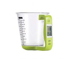 Kentop Verre doseur Verre Mesureur Numérique avec Balance de Cuisine Cruche de Mesure avec Numérique Ecran