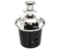 vidaXL Fontaine à Chocolat Acier Inoxydable Noir Cuisine Fondue Électrique