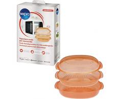 Wpro STM005 Plat Vapeur Ovale Easycook 2,5 L pour Fours Micro-ondes 34 x 20 cm