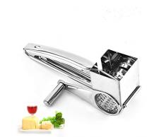 Jrancc Râpe à Fromage Acier Inoxydable Rotatif Moulin à Râpe Fromage pour la Découpe Le lail Les Noix Le Gingembre la Carotte
