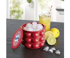 FC Bayern München Récipient à Glaçons et Refroidisseur | Fcb Silicone XXL Bac à Glaçons pour Whisky, Cocktails et Party Marchandises Eiswürfelbecher pour Jusquà 24 Glace [Rouge]