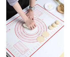 GWHOLE Tapis de Cuisson en Silicone Anti-adhésif Tapis de Pâte avec Mesures - 60 x 40 cm