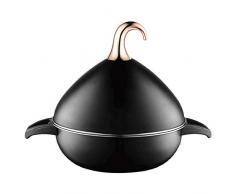SCSBJ Tajine Inoxydable Compatible avec Toutes Sources de Chaleur Induction et Four Inclus Complexe dépaississement en Acier Inoxydable