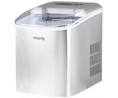 H.Koenig Machine à glaçons 12kg en 24h KB14, 2 tailles de glaçons automatique électrique compact portable sans installation silencieuse 2,1L, cube de glace rapide prêt en 13min, a poser sur comptoir
