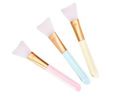3 PCS Pinceau Masque Visage, Masque facial Brosse Silicone Pinceau Beauté Outil pour dApplication Facial Boue