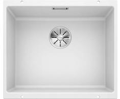 BLANCO SUBLINE 500-U – Évier de Cuisine en Granit pour Meubles Bas de 60 cm de Large – Sous Plan – SILGRANIT – Blanc – 523436