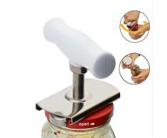 MZY1188 Ouvre-boîte réglable Multifonction, Ouvre-Bocal de Taille réglable Ouvre-Bouteille Manuel en Acier Inoxydable, Ouvre-boîte antidérapant Facile