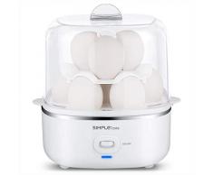 SIMPLETASTE Cuiseurs à oeufs Electrique pour Oeuf Dur ou pour Oeuf à la Coque, Oeuf Poché, Omelette et Plat Cuit à la Vapeur avec Fonctionnalité Arrêt Auto avec Une Capacité de 2 Niveaux de 10 Oeufs