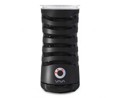 VAVA Mousseur à Lait Électrique en Acier Inoxydable, Mousse de Lait Chaud et Froid Automatique avec 4 Types Réglages, Contrôle Température Strix et Revêtement Anti-adhésif, Fonction Silencieux